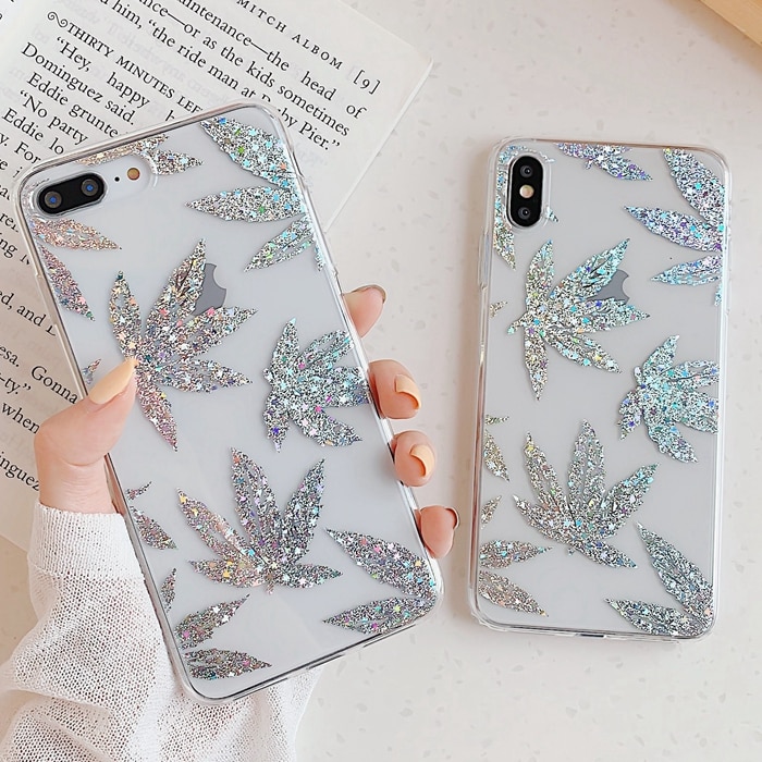 [COD] iPhone 12 Pro Max 11 Pro Max 6 6S 7 8 Plus X XS XR 3D Printed Gold Leaf ins Hot Style Luxury Soft Jelly Phone Case Cover