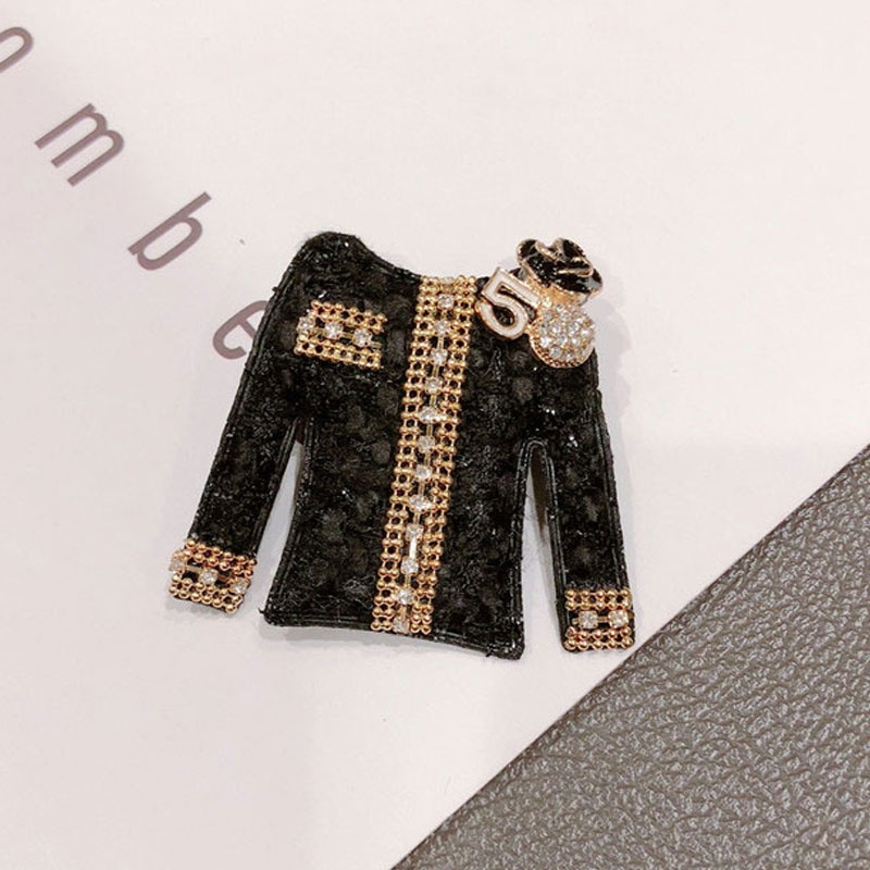 Hand Made Vintage Clothes Brooch Collar Fashion Letter 5 Pearl Fringe Corsage Pin Woman