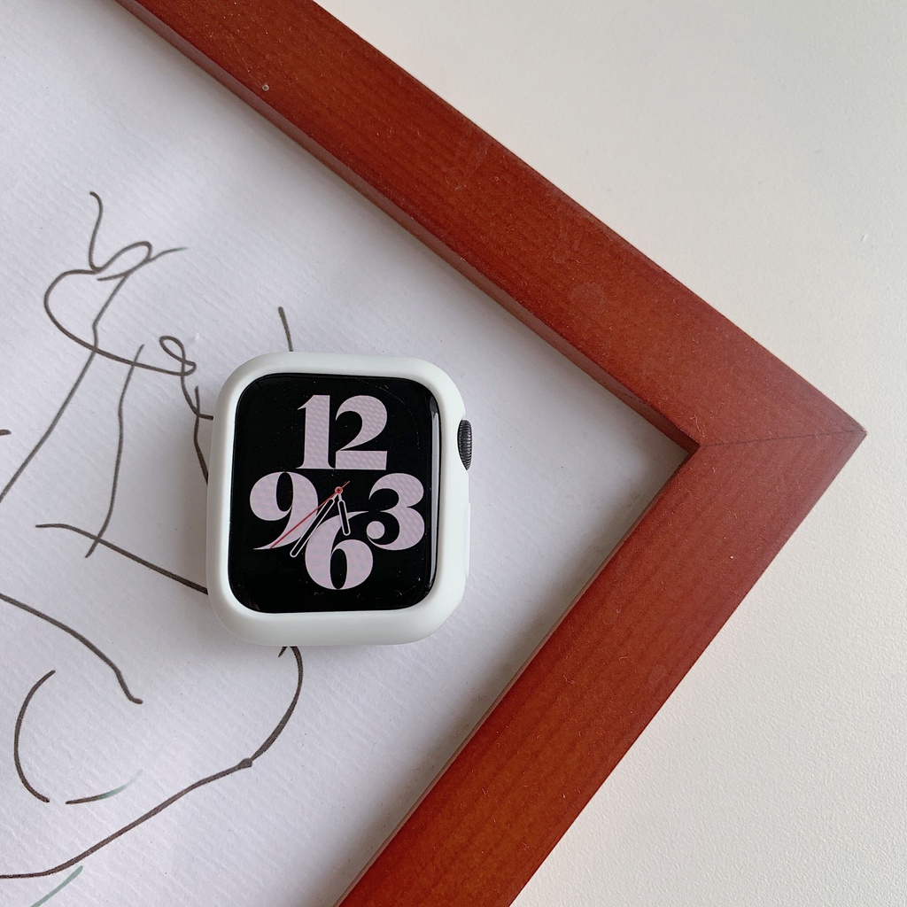 Ốp Bảo Vệ Bằng Silicon Mềm Màu Kẹo Cho Apple Watch 7 6 SE 5 4 45mm 41mm 40MM 44MM
