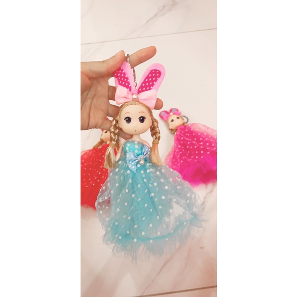 Búp bê chibi có móc khóa treo balo túi xách xinh xắn