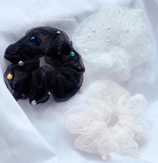 Cột tóc scrunchies nhũ