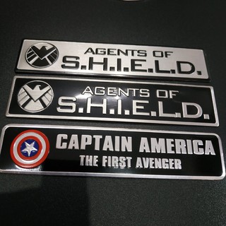 Tem Nhôm dán xe Captain - SHIELD Marvel siêu chất