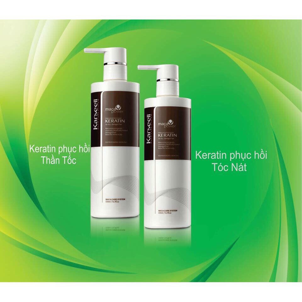 KEM HẤP Ủ TÓC KERATIN KARSEELL SIÊU PHÂN TỬ PHỤC HỒI TÓC QUÁ YẾU NÁT DO TẨY VÀ LÀM NHIỀU HÓA CHẤT HƯƠNG NƯỚC HOA 500ml [