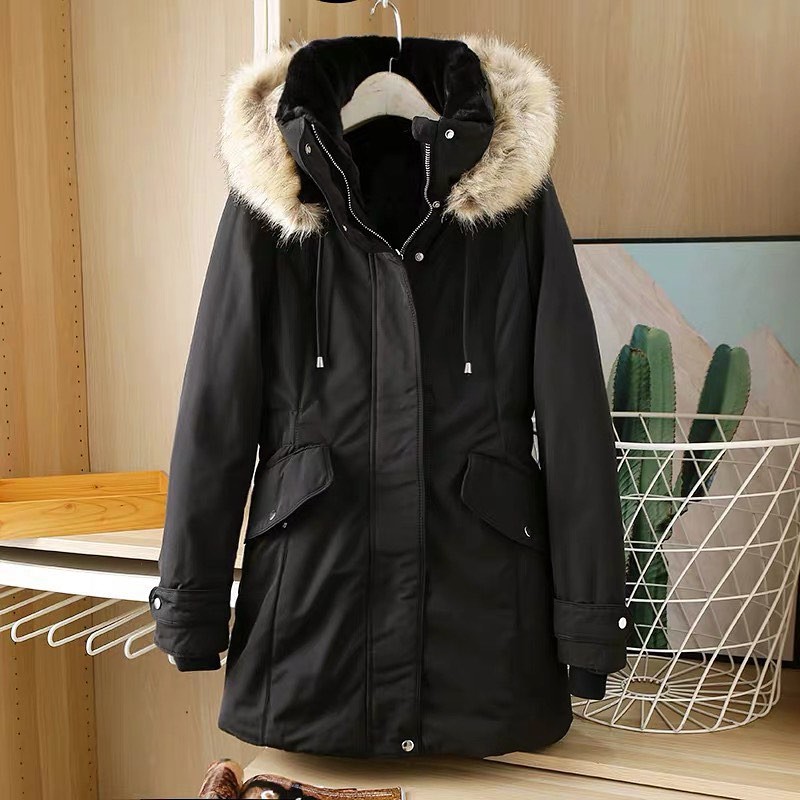 Áo parka  mũ viền lông