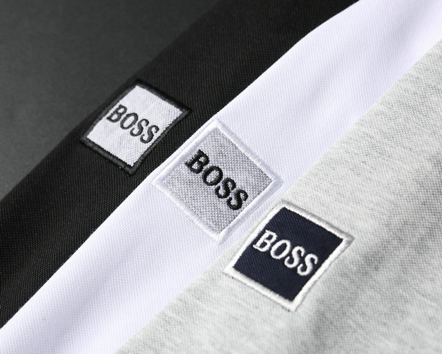 HUGO BOSS Áo Thun Polo Cotton Họa Tiết Chữ Boss Thời Trang Cho Nam 2021