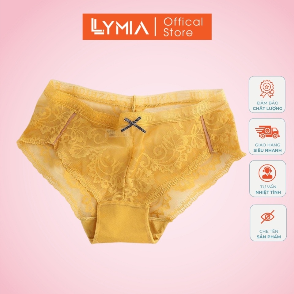 Quần lót nữ ren LYMIA cao cấp mềm mại cạp chữ chìm kháng khuẩn sexy gợi cảm 2248