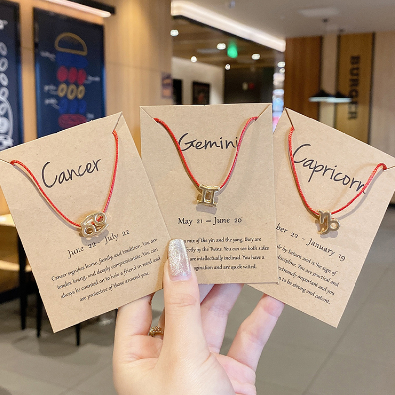 Vòng Tay Dây Bện Màu Đỏ Có Mặt Hình Cung Hoàng Đạo Thời Trang Cho Các Cặp Đôi | BigBuy360 - bigbuy360.vn