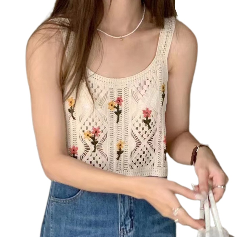 Áo Tank Top Dệt Kim Sát Nách Thời Trang Mùa Hè Cho Nữ