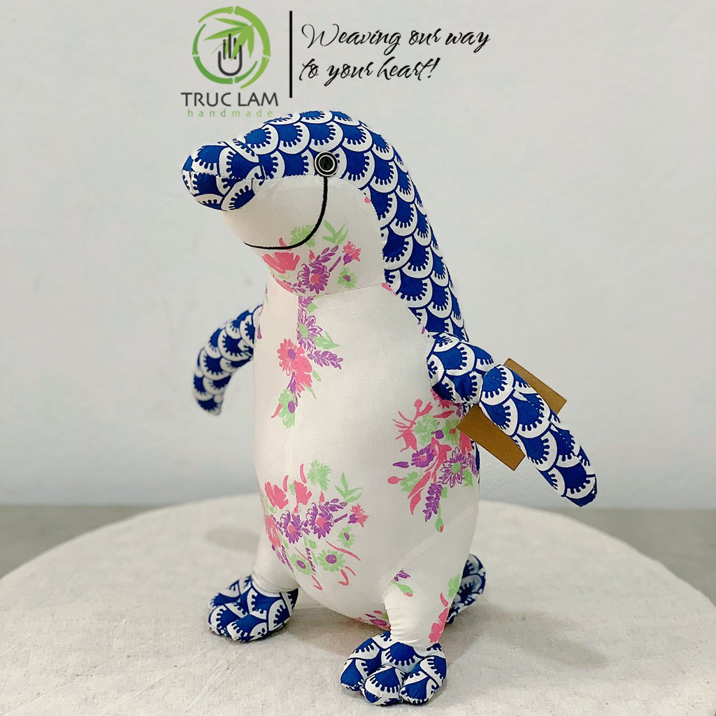 Đồ Chơi Cho Bé Thú Nhồi Bông Hình Con Chim Cánh Cụt Ngộ Nghĩnh Vải Hoa Bông Gòn Cao Cấp - Trúc Lâm Handmade