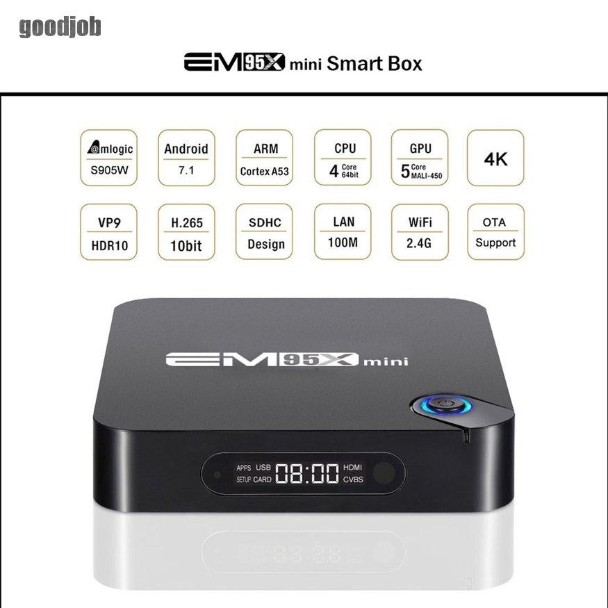 Tv Box Em95X Mini 4k Tv Box Amlogic S905W Lõi Tứ Và Phụ Kiện