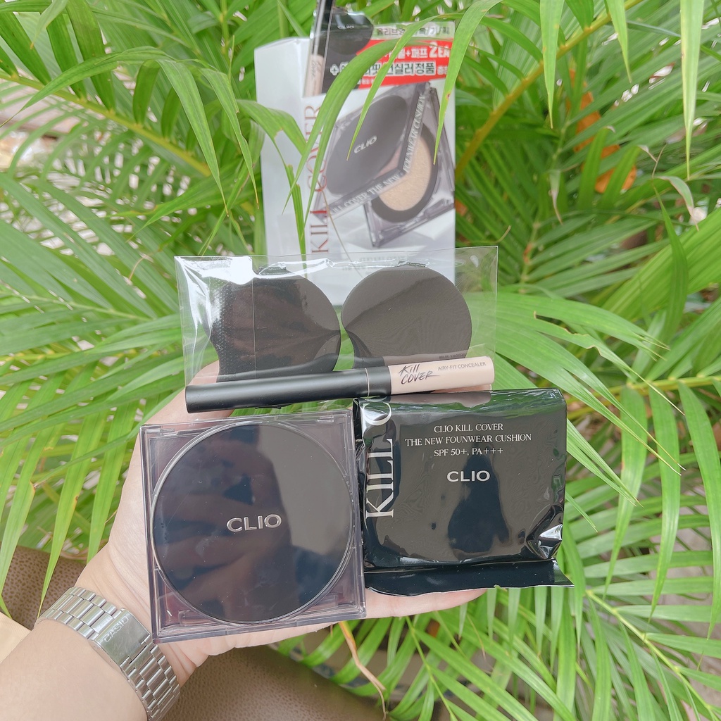 Phấn Nước clio Kill Cover Founwear set Kèm Lõi Và Che Khuyết Điểm