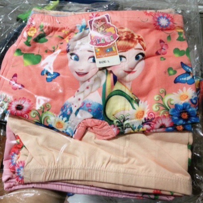 Combo 5 Quần chíp đùi elsa, hello kitty, ngựa một sừng siêu xinh cho bé từ 8-35kg (quần đùi mặc trong váy)