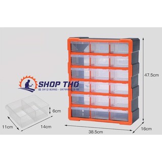 Tủ đựng linh kiện điện tử, đồ chơi lego - loại 18 ô