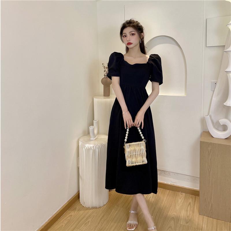 Đầm Tay Phồng Đính Nơ Thiết Kế Mới Xinh Xắn Thời Trang Dành Cho Nữ