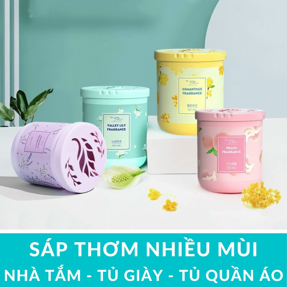 Sáp thơm khử mùi hôi tủ quần áo giày dép nhà vệ sinh 190gr  dùng trong 6 tháng mã 70048