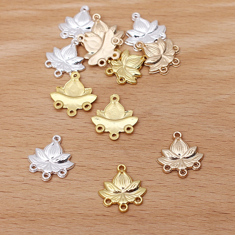 1 phiến đúc treo họa tiết hoa sen nguyên liệu làm trâm làm trang sức cổ trang cosplay cổ phục viêt phục có màu KC
