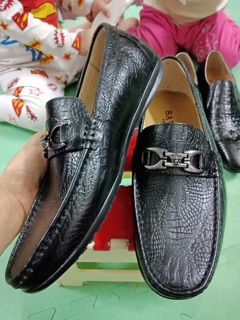 Giày nam công sở da Cá Sấu mã V27 (bảo hành da 5 năm)