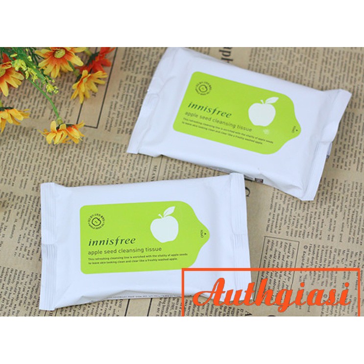 Giấy tẩy trang Innisfree Apple Seed Cleansing Tissue 15-30 miếng/gói | BigBuy360 - bigbuy360.vn