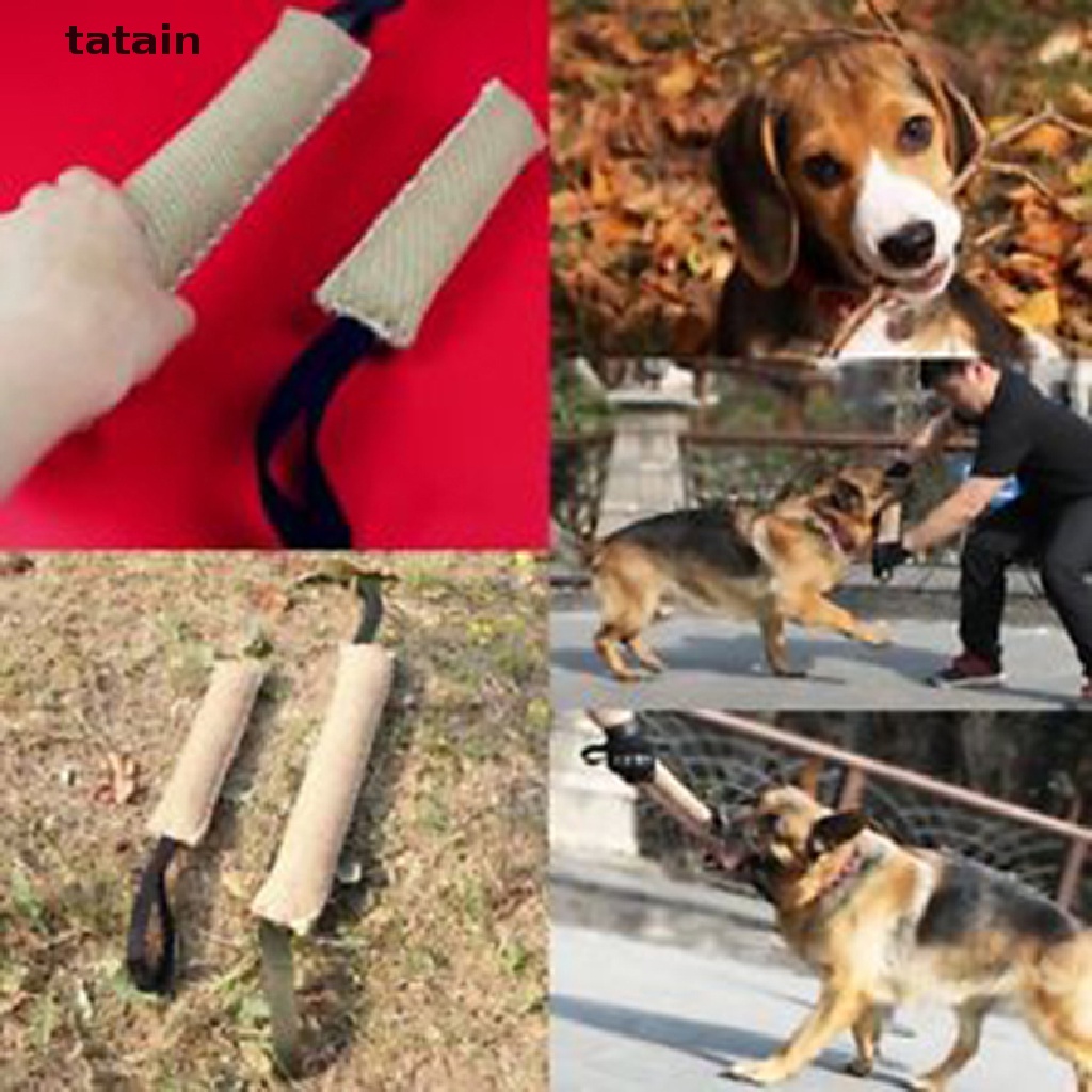 [TAT] Handles Jute Police Young Dog Bite Tug Play Toy Pet Training Chewing Arm Sleeve CVX