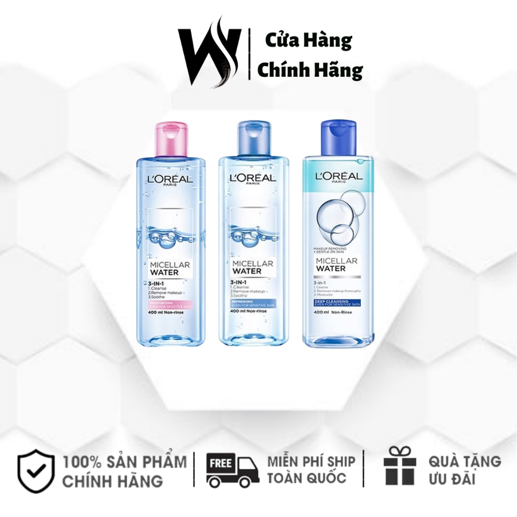 Nước tẩy trang Loreal - L'Oreal Paris 3-in-1 Micellar Water - White Store