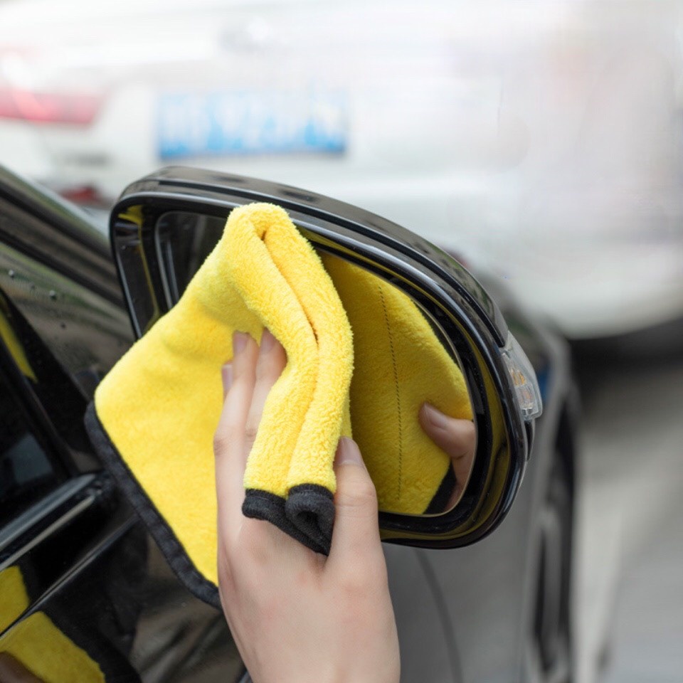Khăn lau xe chuyên dụng Microfiber siêu thấm không rút sợi.
