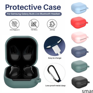 Vỏ silicon bảo vệ hộp sạc tai nghe cho Samsung Galaxy Buds 2/ Buds Live/ Buds Pro kèm móc khóa