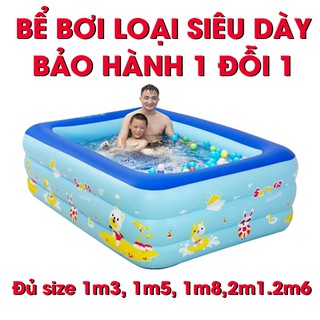 Bể bơi - hồ bơ loại dày cao cấp tại nhà đủ size 1m3, 1m5, 1m8, 2m1, 2m6 loại 2 tầng - 3 tầng