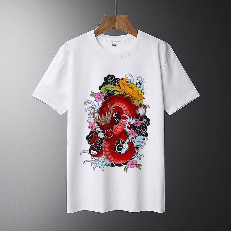 Áo thun áo phông không cổ nhiều mẫu Form đẹp chất đẹp - In hình Rồng Thiêng 7 viên ngọc rồng R1 - Album R