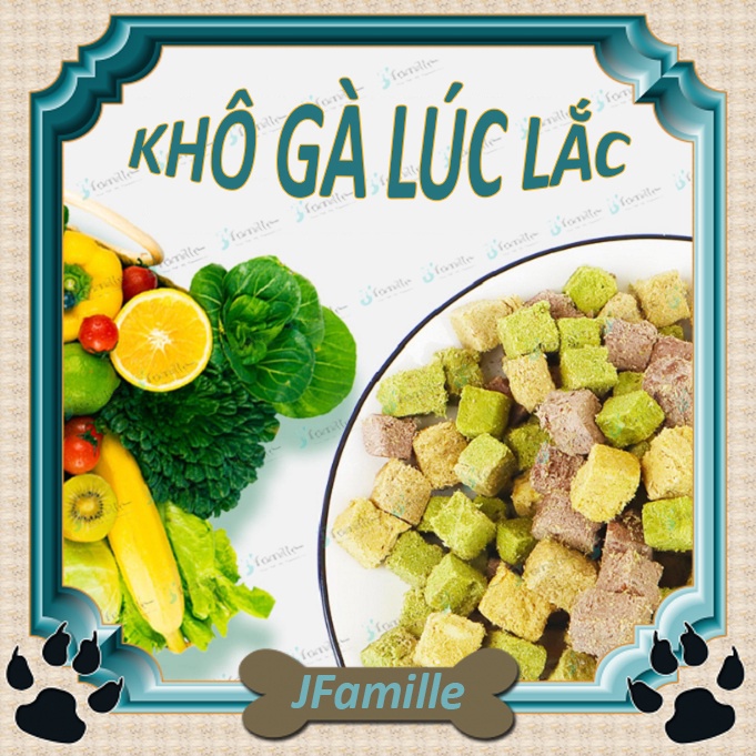 [GÀ VIÊN]Thức Ăn Khô JFamille, Bổ Sung Dinh Dưỡng Từ 100% Gà Tươi Sấy Đông Khô, Giàu Đạm, Ít Chất Béo. JF116