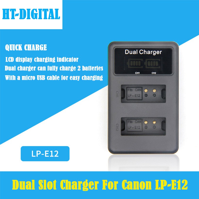 Bộ sạc Canon Lp-e12 Dual Charge