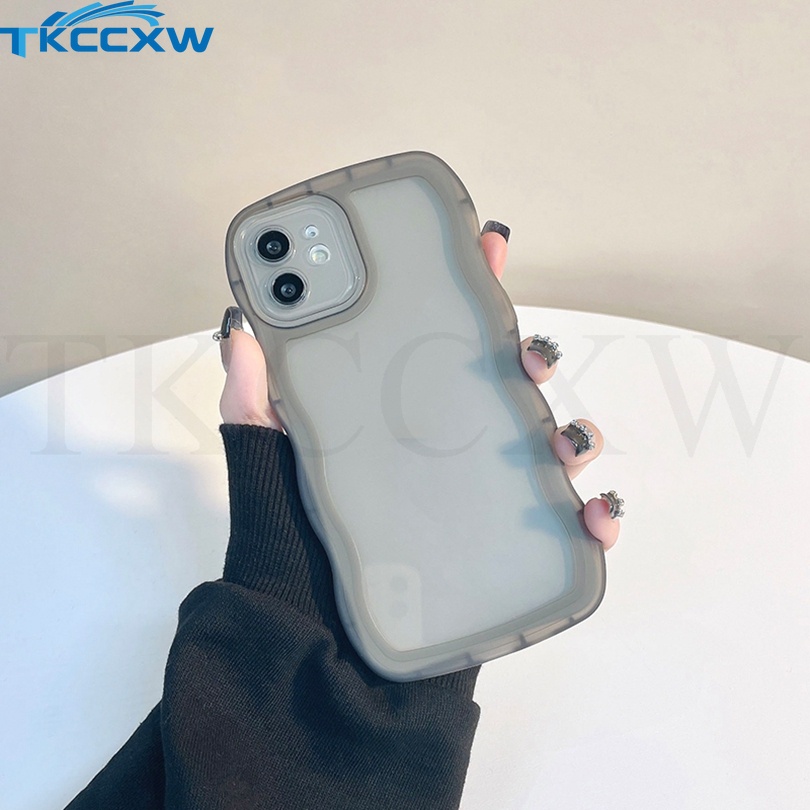 Ốp Điện Thoại Cạnh Gợn Sóng Màu Kẹo Đơn Giản Sang Trọng Chống Rơi Cho OPPO A9 A5 2020 Find X3 Pro R17 R15 Reno 8 Pro