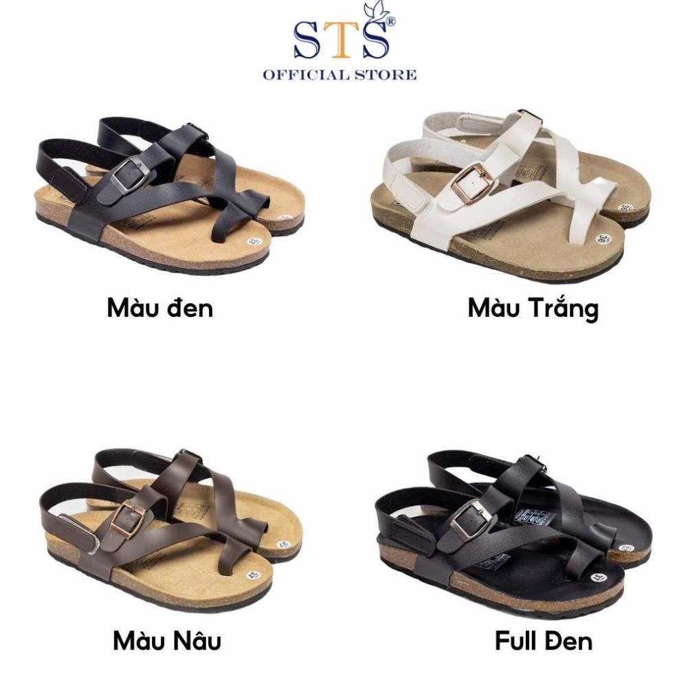 Dép sandal Birken Nam Nữ quai chéo cao cấp Da PU cao cấp xuất khẩu siêu bền đi học đi biển sành điệu STPU20 BH 6 tháng
