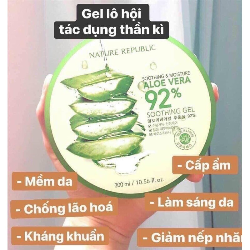 [FREE SHIP] Gel lô hội Nature Republic 92% Chính hãng