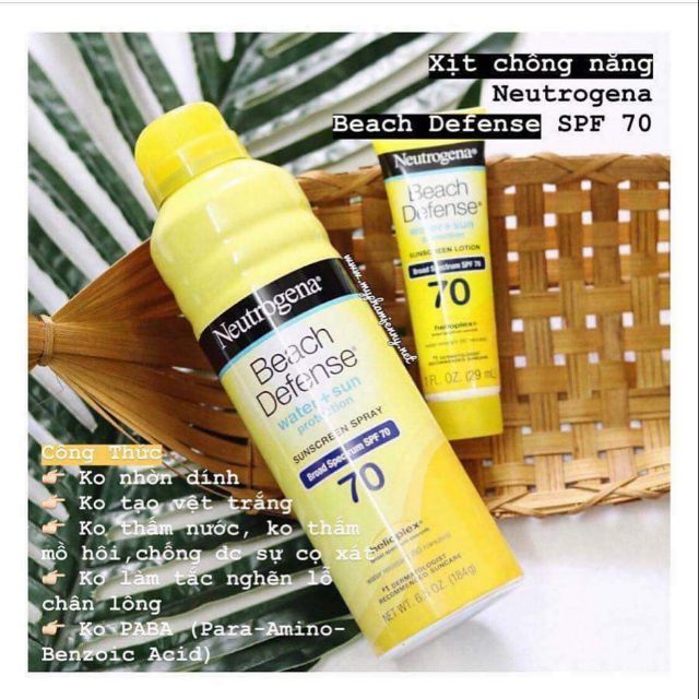 Chống nắng dạng xịt Neutrogena