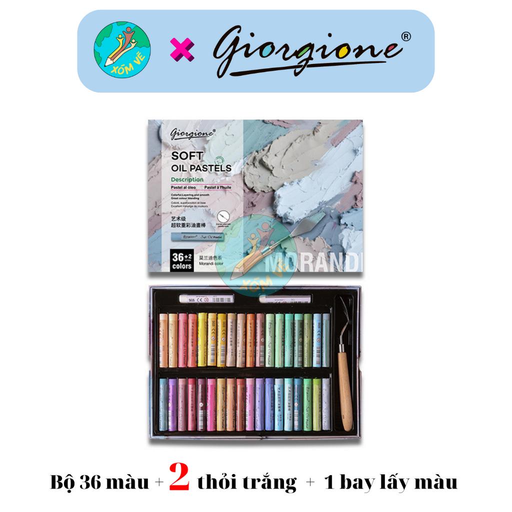 [XÓM VẼ] Bút Màu Sáp Dầu mềm Cao cấp TẶNG Bay lấy màu, TẶNG bút trắng hiệu GIORGIONE bản nâng cấp mới nhất