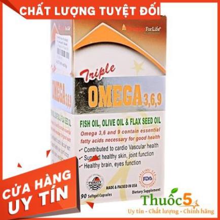 [GIÁ GỐC] Triple Omega 369 Vitamin for Life - Hỗ trợ sức khỏe tim mạch và trí não Hộp 90 viên.