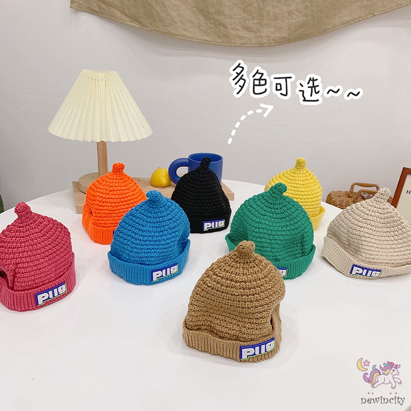 Mũ dệt kim giữ ấm phong cách Hàn Quốc cho bé