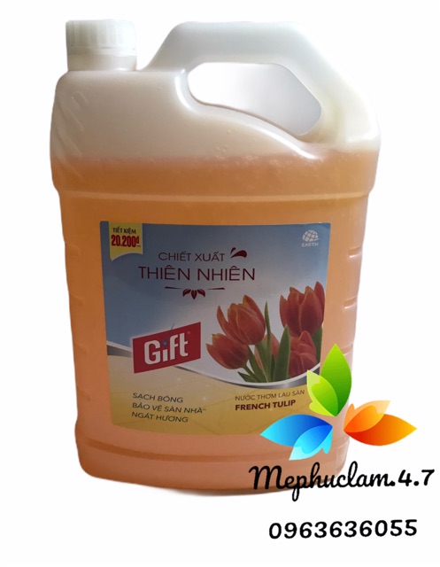 Nước thơm lau sàn Gif 3.8kg.( Mẫu mới)