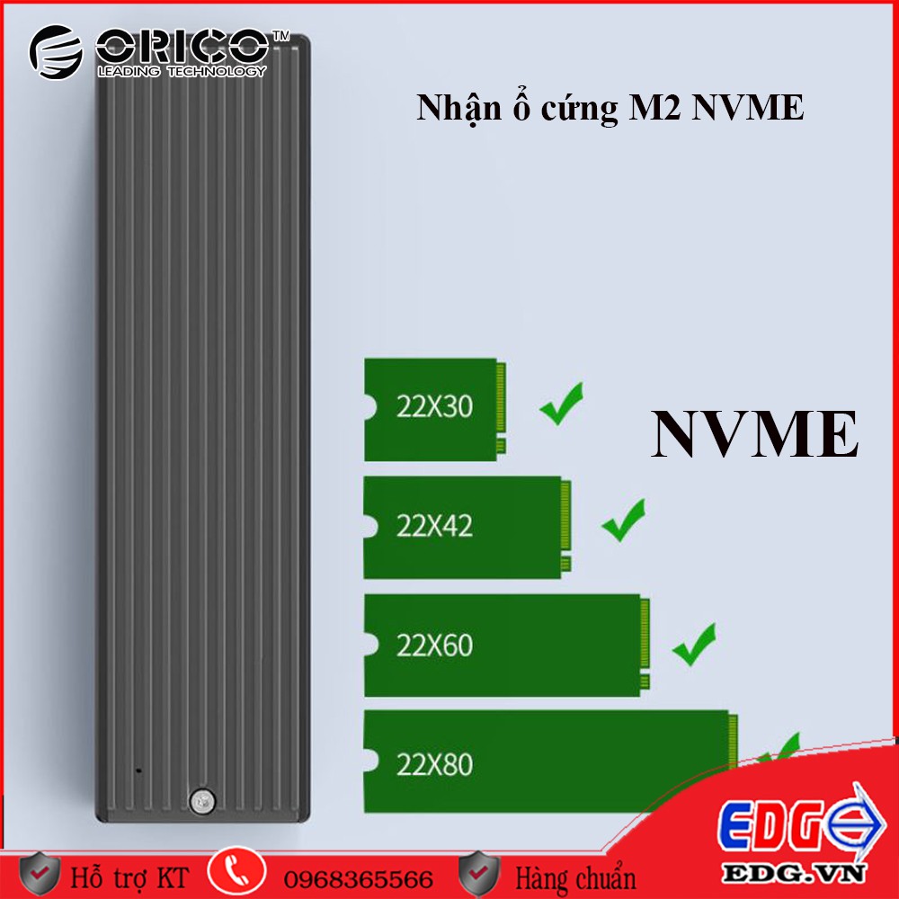 BOX Ổ Cứng NVME sang USB-C Orico M2PV-C3 giá rẻ