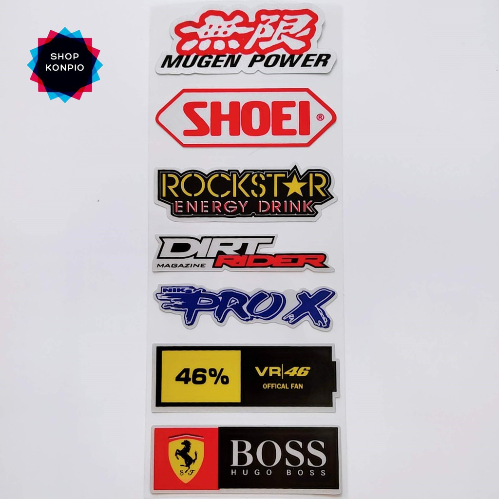 Bộ Tem Sticker Phản Quang Prox Mugen Power Cao Cấp Dán Xe Máy, Ô Tô, Mũ Bảo Hiểm, Chống Thấm Nước, Chống Bay Màu