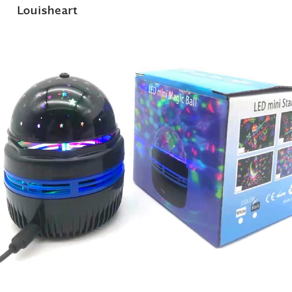 [Louisheart] Máy Chiếu Đèn Led Disco Usb RGB Magic DJ Pinpot Star Xoay Được Mới Cho Xe Hơi