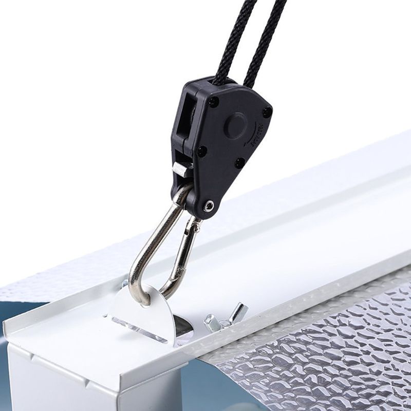 Bộ 2 Dây Ròng Rọc Treo Quạt / Đèn 1 / 8 &quot;150lb Màu Đen Có Thể Điều Chỉnh