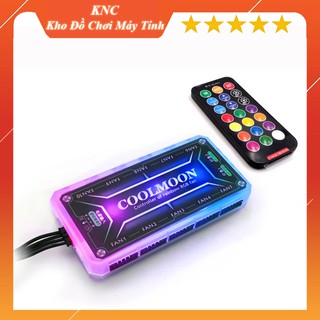 Bộ hub điều khiển quạt tản nhiệt Coolmoon RGB, led đồng bộ theo màu quạt