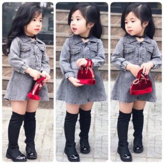 Váy bò sang chảnh cho bé