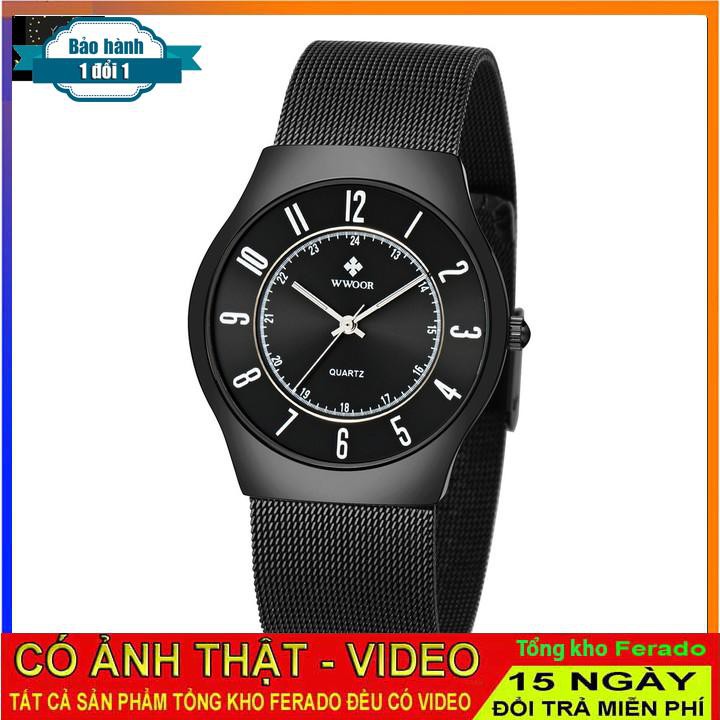 [ xả kho ] ĐỒNG HỒ NAM WWOOR 8829,DÂY THÉP KHÔNG GỈ,MẶT KÍNH CHỐNG TRẦY XƯỚC