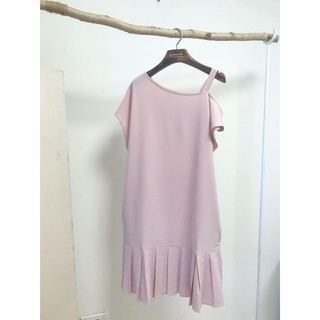 [MOMOCO] Váy nấm cao lệch vai có dây hồng pastel 2625