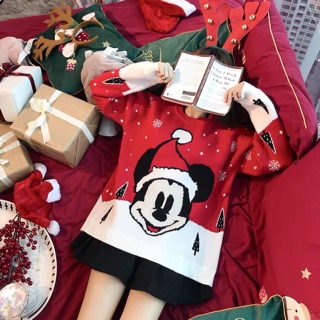 BÁN SỈ ÁO LEN MICKY ĐỎ CHO NỮ