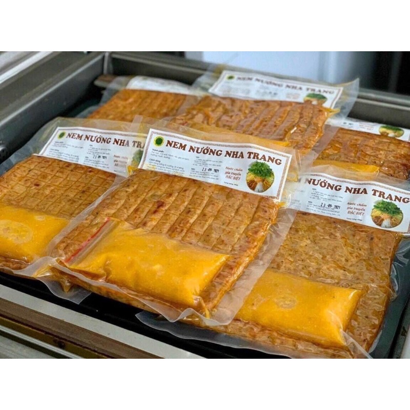 Nem nướng Nha Trang Nơm Việt kèm nước chấm 500gr ❤️SHIP HOẢ TỐC HÀ NỘI ❤️ có 2 loại: nem que gồm 12 và nem phên
