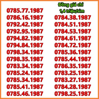 Sim mobifone năm sinh 1987