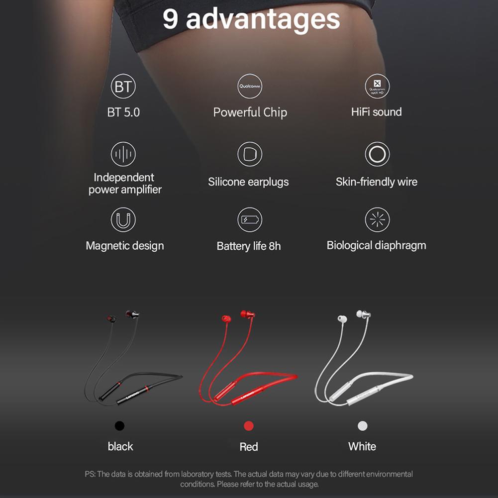 Tai Nghe Nhét Tai Thể Thao Không Dây Bluetooth 5.0 Pin Dài IPX5 Giảm Tiếng Ồn Chống Nước Có Mic Cho Lenovo HE05X Ii HE05